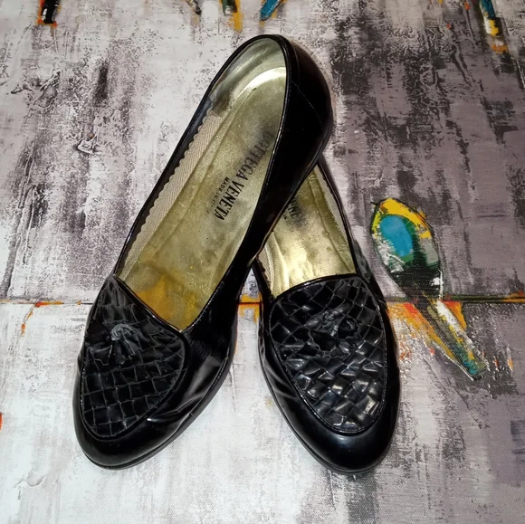 Bottega Veneta, Vintage, Tassel Loafers, Patent Intrecciato, Size 8.5 - Picture 3 of 6
